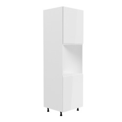 Virtuvės spinta ASP2-BP D60P-P orkaitei (Blizgus baltas + Baltas)